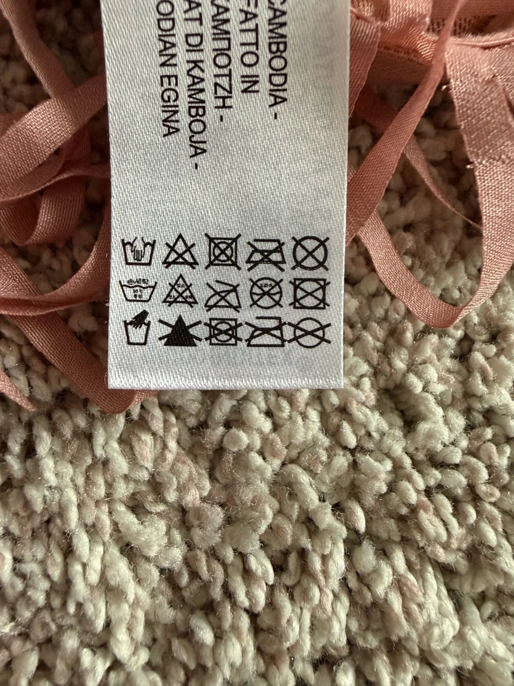 NWOT Zara Rose Fringe Spaghetti-Strap Crop Top - Picture 6 of 6